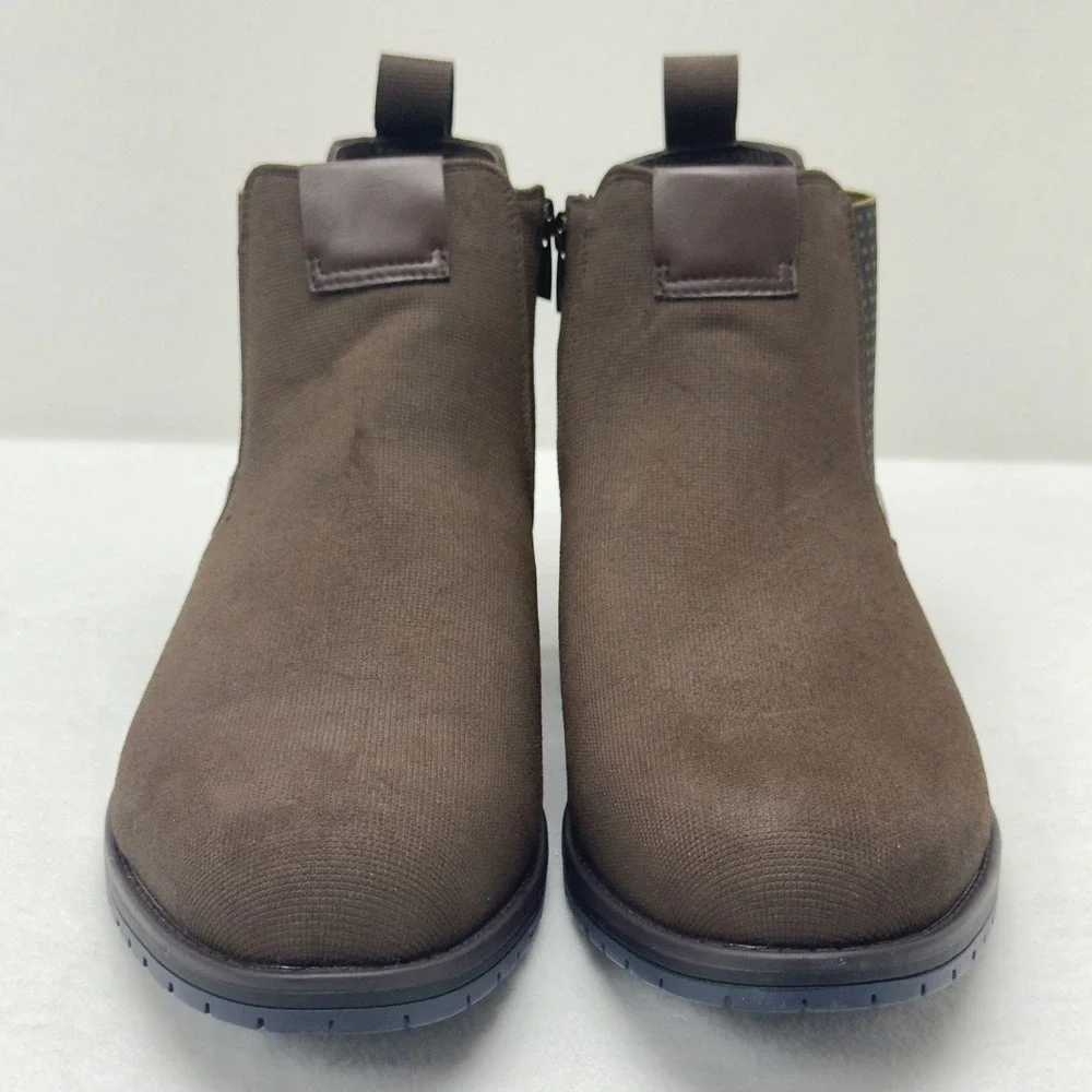 Stacy Adams Oakhurst‎ Chelsea Boots Brown Fabric Side Zipper Mens Size 13M